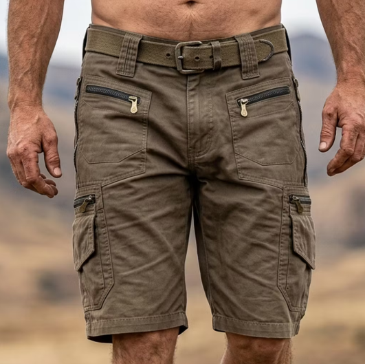 Stones | Bermudas Cargo Resistentes para Hombre + Cinturón de Regalo