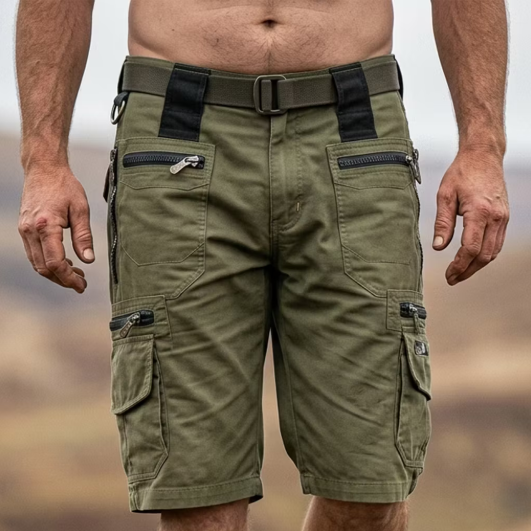Stones | Bermudas Cargo Resistentes para Hombre + Cinturón de Regalo