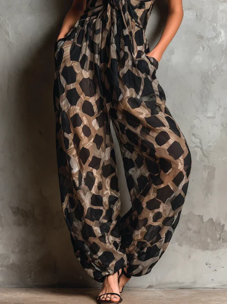 Leandra | Mono Largo con Estampado de Leopardo