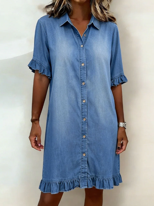 Angelica | Vestido Vaquero de Corte Relajado