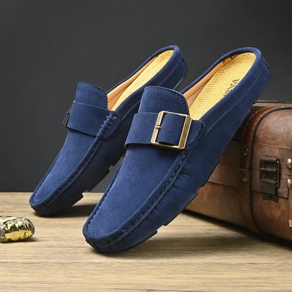 Isella | Mules Mocasín con Hebilla