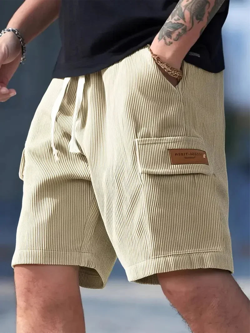 Kaaris | Bermudas Gofradas con Bolsillos para Hombre