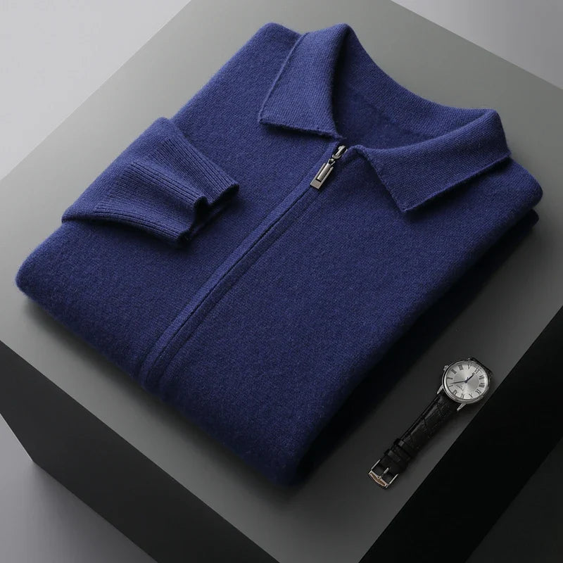 Alexander | Chaqueta de punto de cachemir con cremallera para hombre