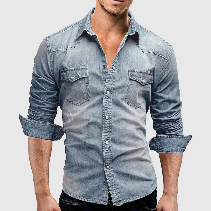 Nico Morris™ Camisa vaquera casual de manga larga