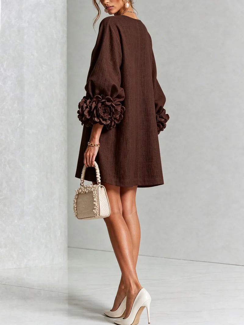 Dena | Vestido Corto con Estampado Floral + Bolso de Regalo