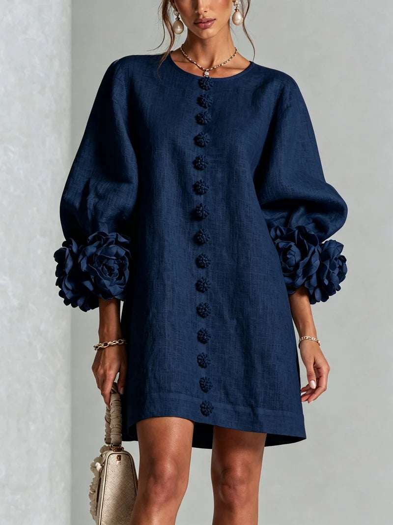 Dena | Vestido Corto con Estampado Floral + Bolso de Regalo