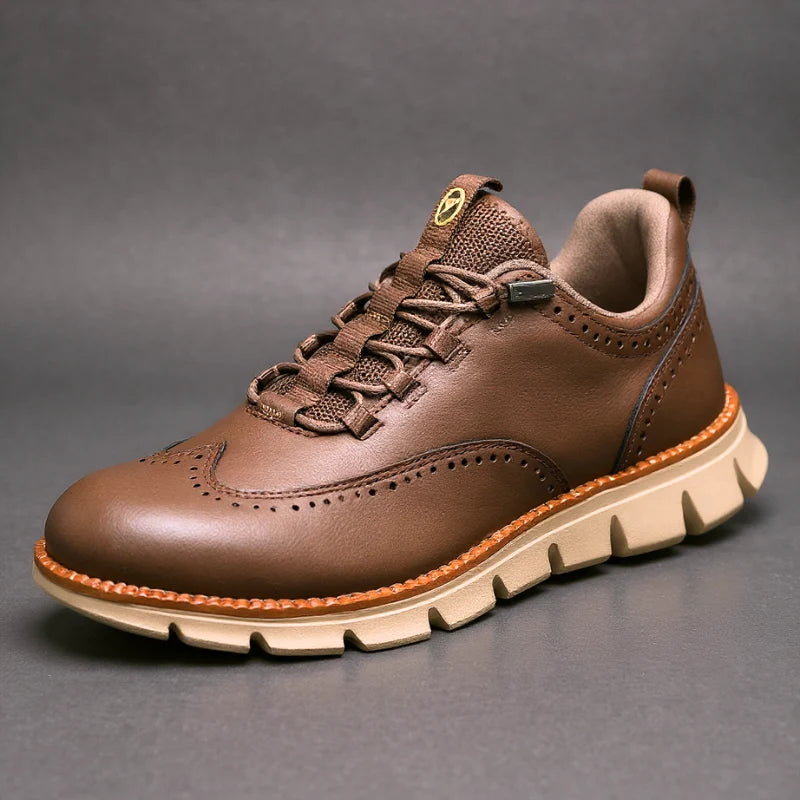 Hendriksen | Zapatillas de Piel con Diseño Brogue para Hombre