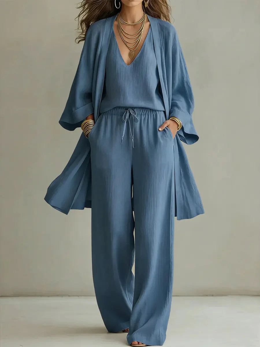 Irene | Conjunto de Lino de Tres Piezas
