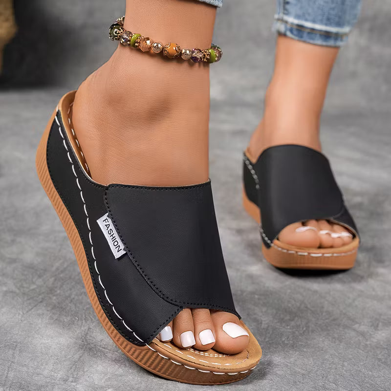 Merilyn | Sandalias Cómodas de Piel con Suela Gruesa y Apoyo del Arco Plantar