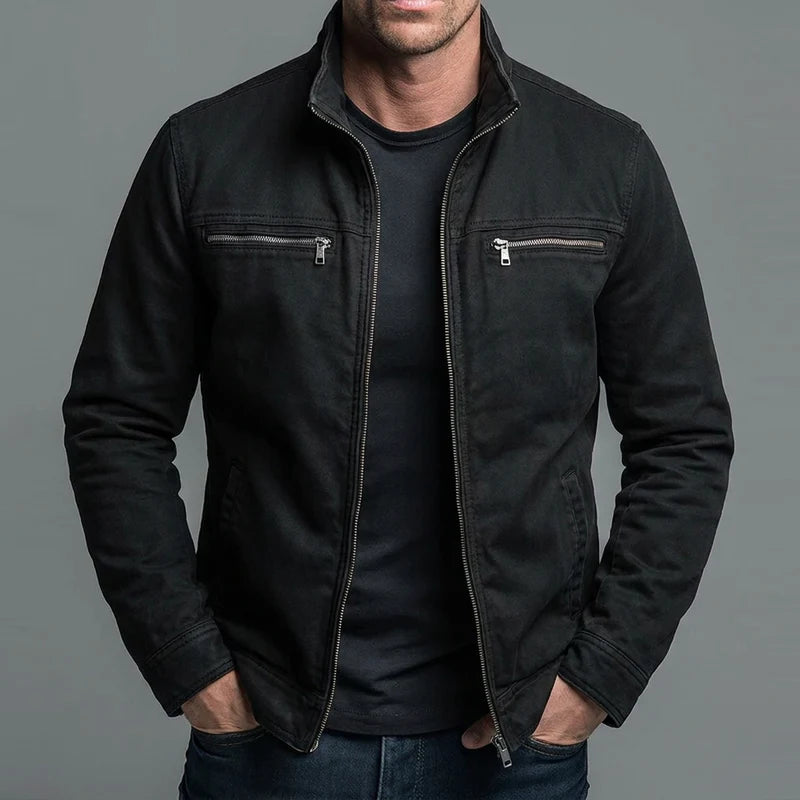 Nereo | Chaqueta Vintage de Algodón con Cremallera