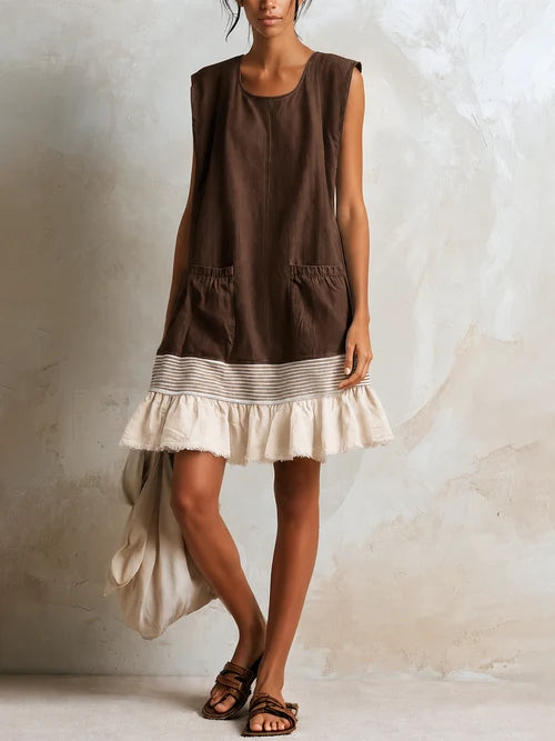 Annora | Vestido Túnica sin Mangas con Bajo Fruncido
