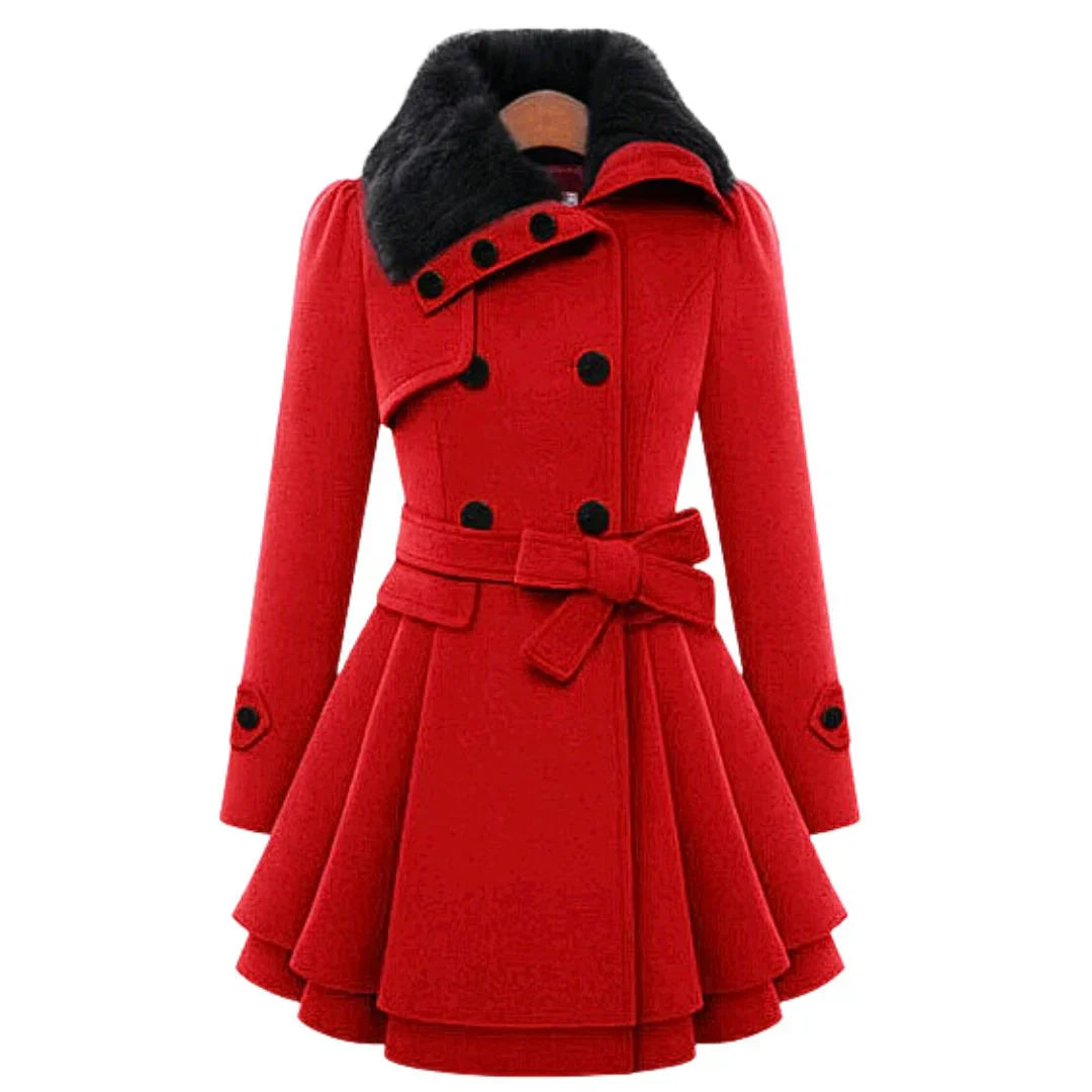 Gabrielle | Elegante Abrigo Trench de Lana de Cachemira