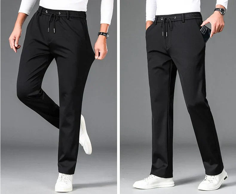 Mikel - Pantalón de algodón sin plancha para hombre