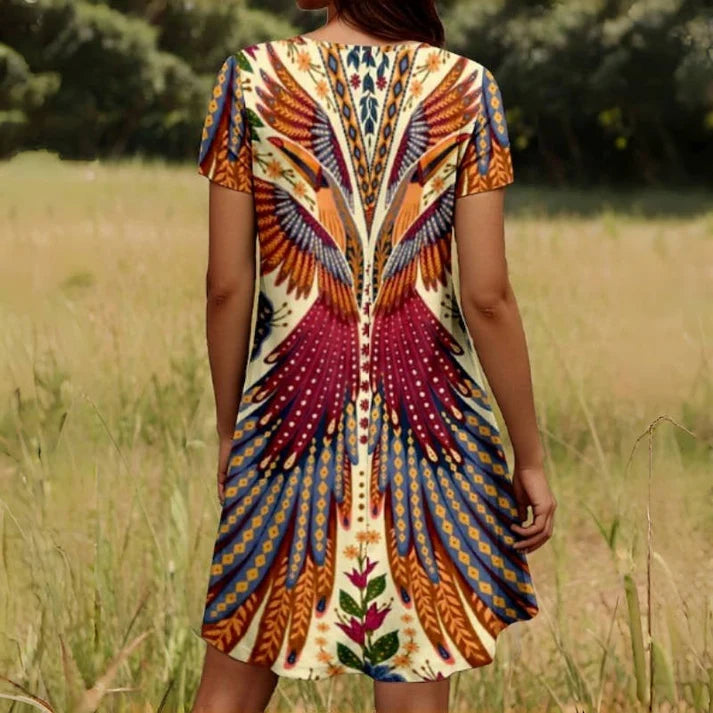 Arlette | Vestido Floral de Manga Corta para Mujer