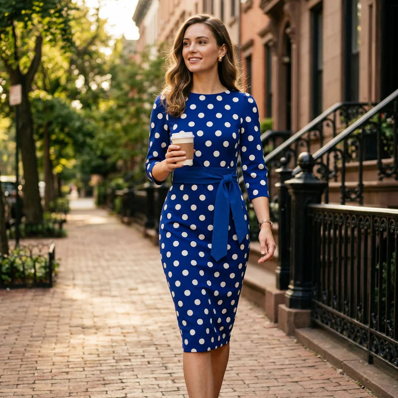 Konila | Vestido Retro Elegante de Lunares