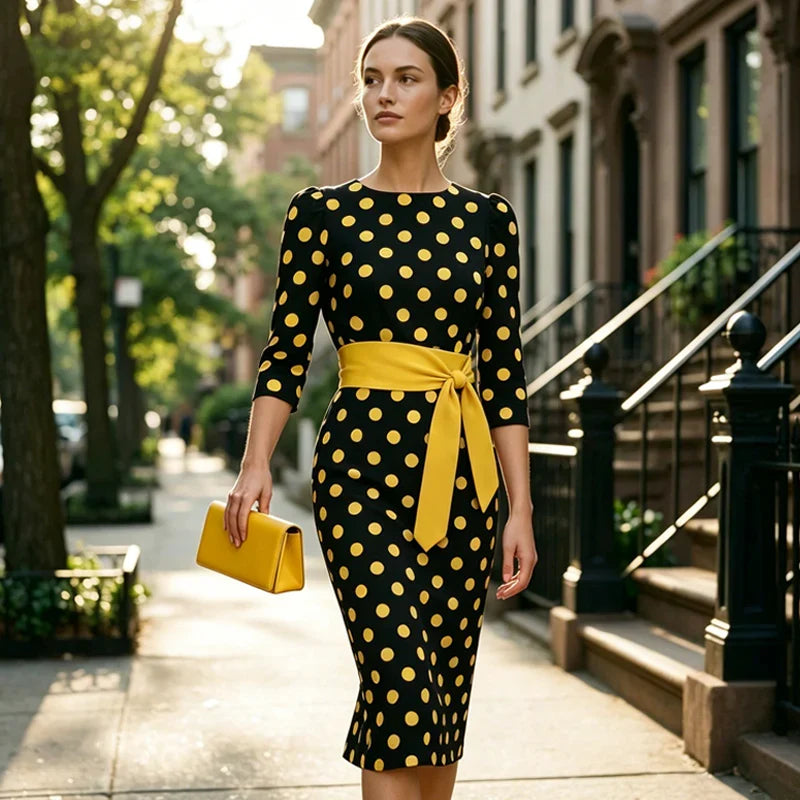 Konila | Vestido Retro Elegante de Lunares