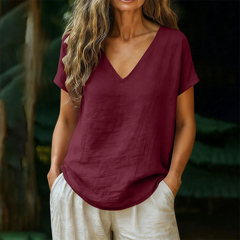 Norrah | Conjunto Ligero con Top de Escote en V y Pantalón Largo