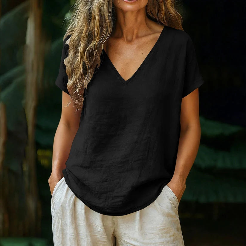 Norrah | Conjunto Ligero con Top de Escote en V y Pantalón Largo