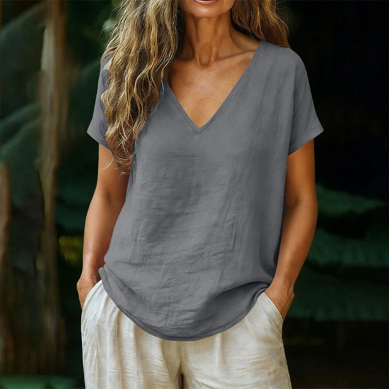 Norrah | Conjunto Ligero con Top de Escote en V y Pantalón Largo
