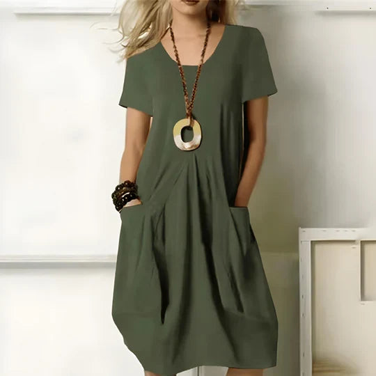Roxana | Vestido Elegante de Algodón con Efecto Moldeador