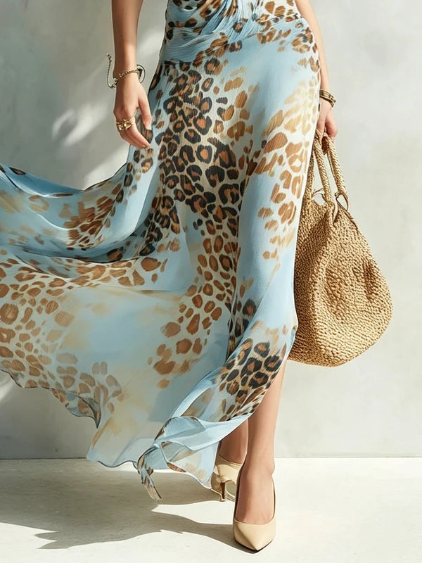 Desirè | Vestido Elegante con Estampado Animal + Bolso de Regalo