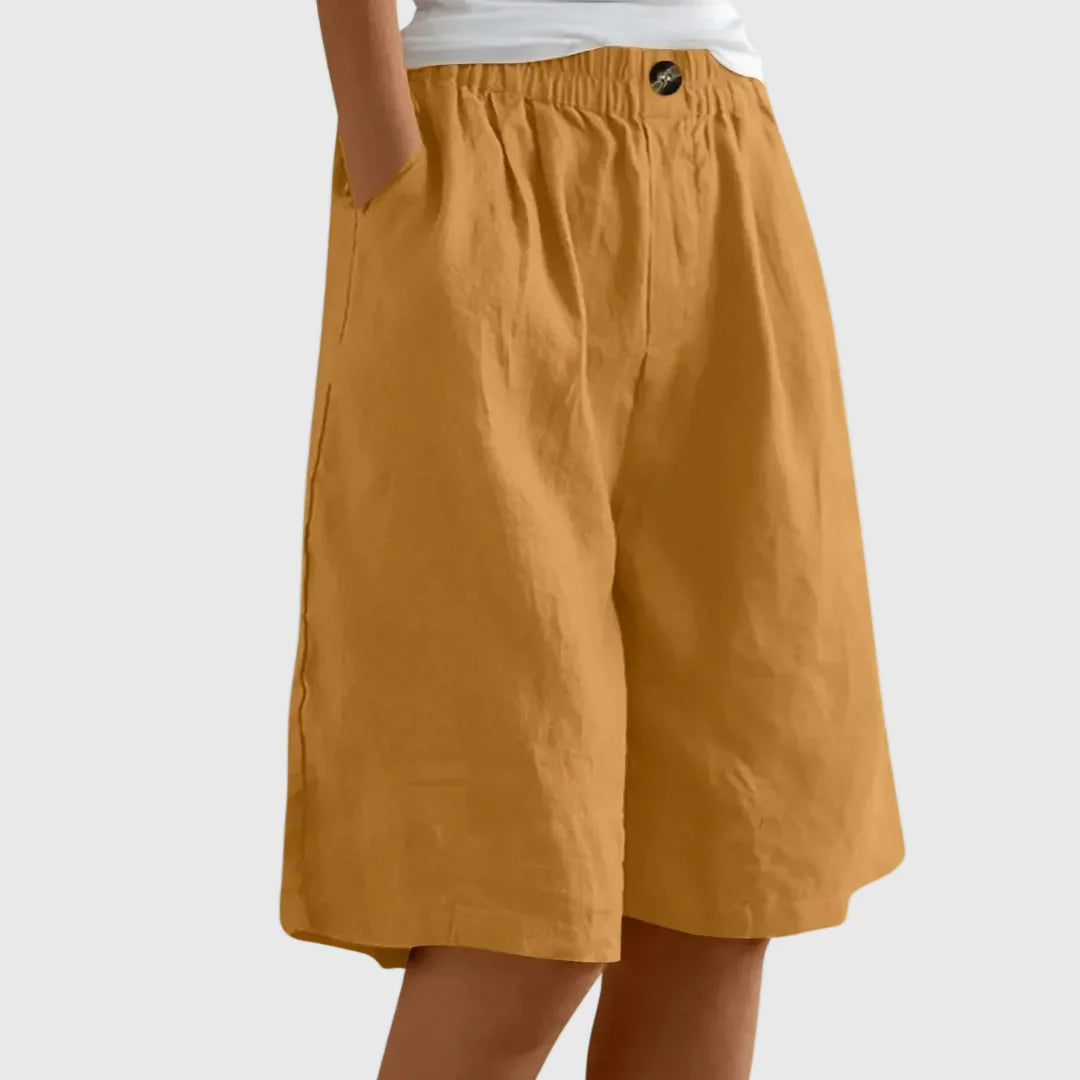 Maegan | Pantalones Cortos de Lino