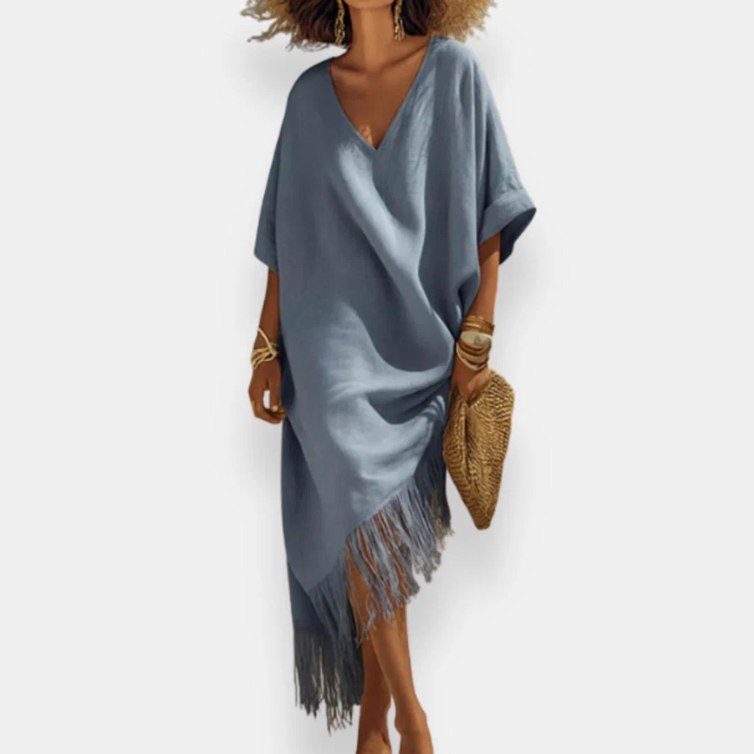 Taciana | Vestido Caftán con Flecos