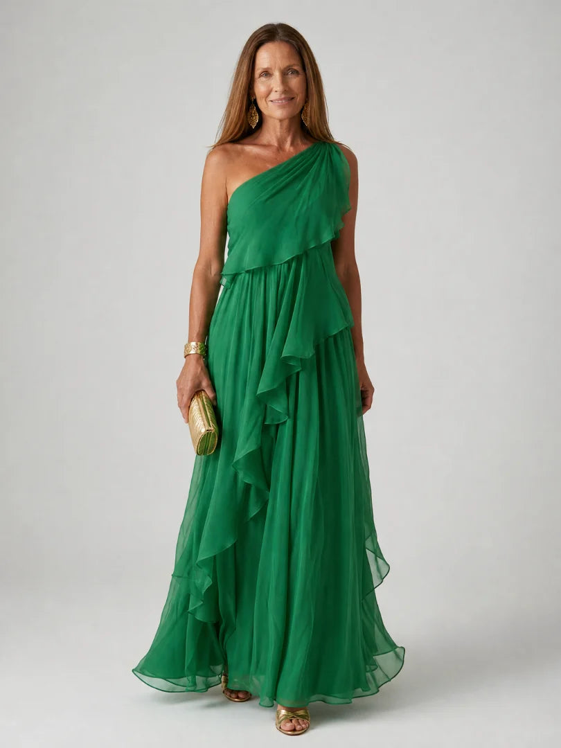 Seyma | Vestido Largo con Volantes