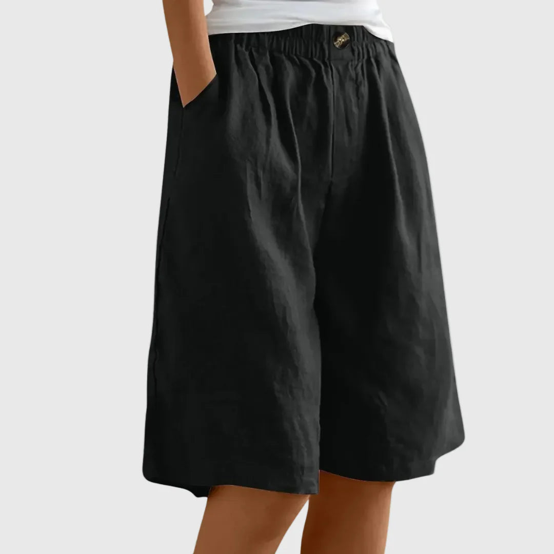 Maegan | Pantalones Cortos de Lino
