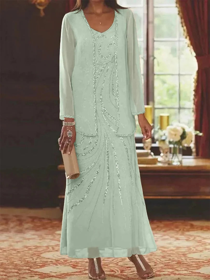 Natascha | Conjunto de Vestido de Gasa