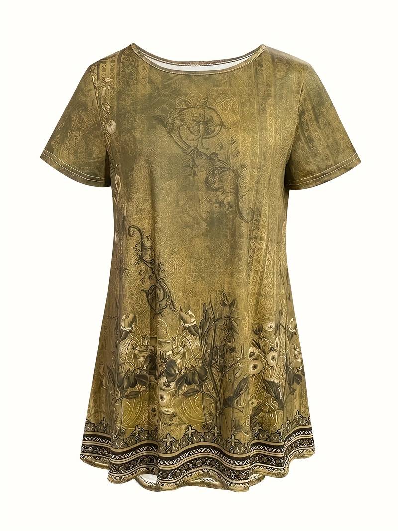 Amena | Camiseta Floral de Corte Holgado