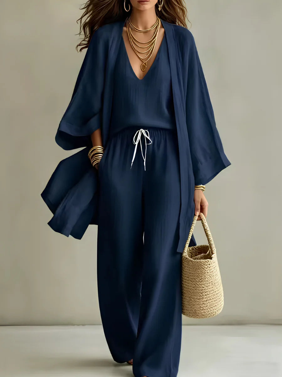Irene | Conjunto de Lino de Tres Piezas