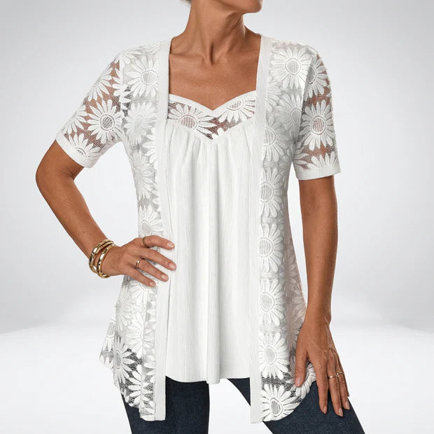 Elizabeth | Blusa Elegante de Encaje