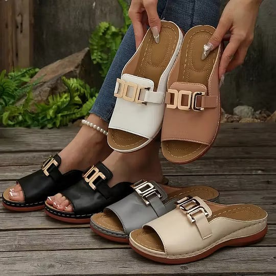 Larissa | Sandalias Cómodas de Cuña para Mujer