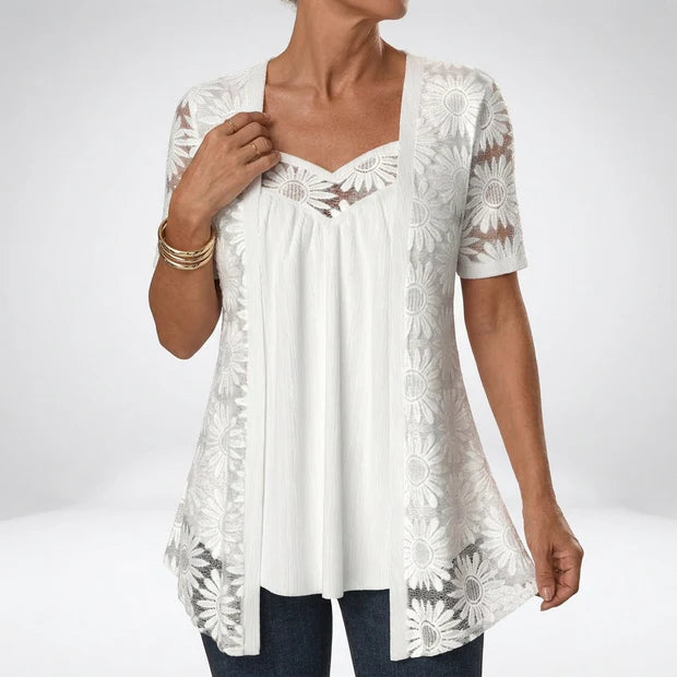 Elizabeth | Blusa Elegante de Encaje
