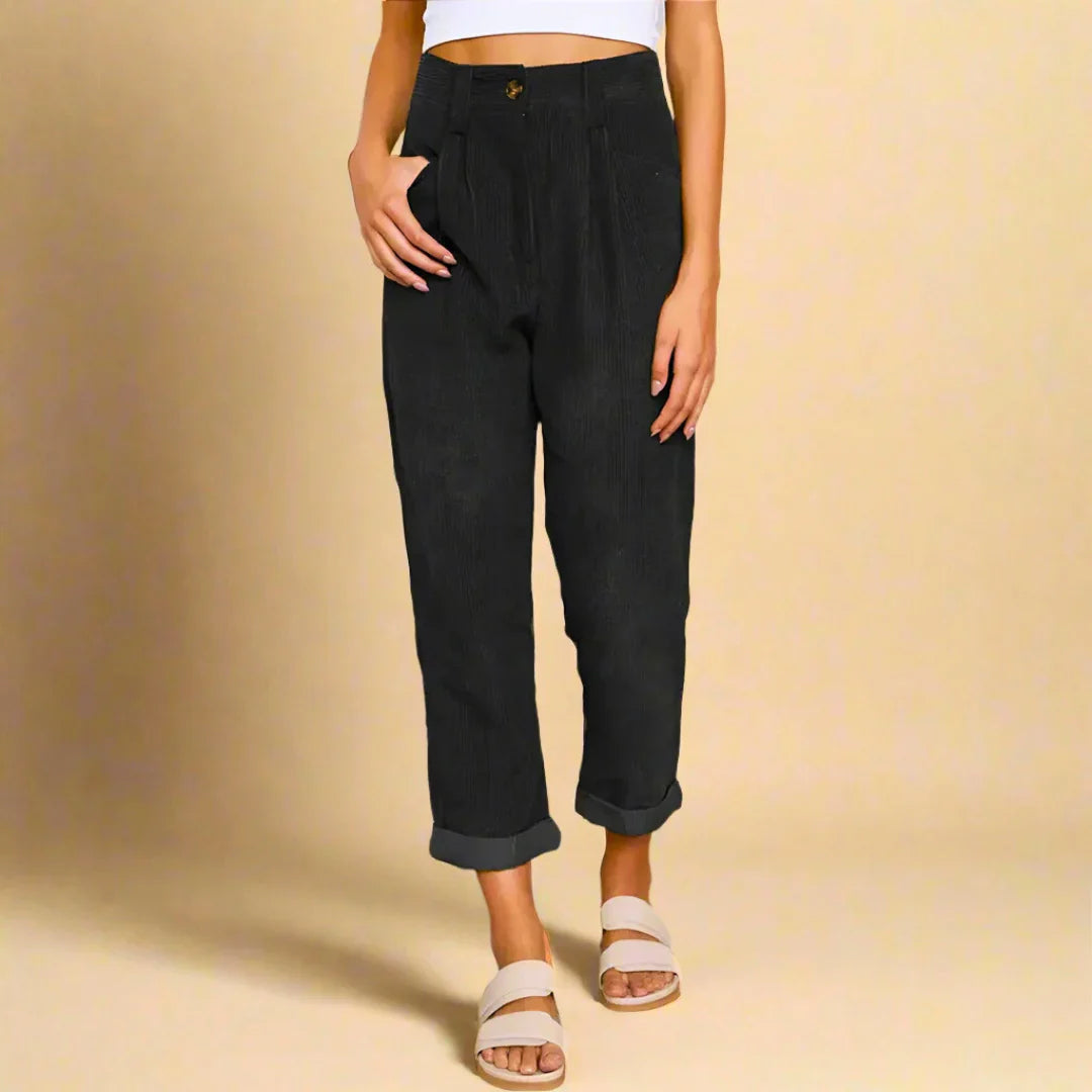 LINA ROSSI™ - Pantalones de pana para mujer