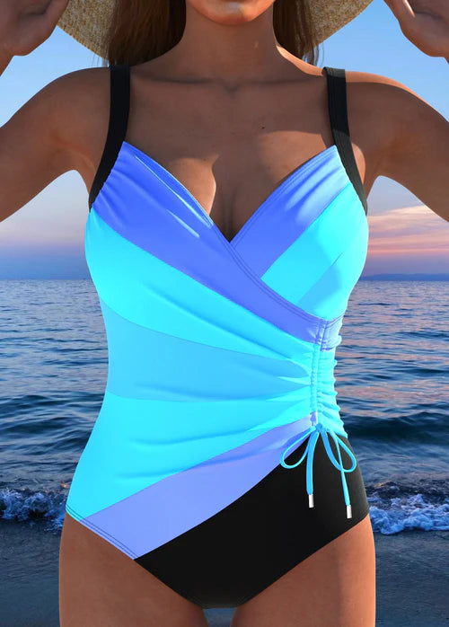 Zaya | Bañador Cruzado Elegante con Estampado Colorido