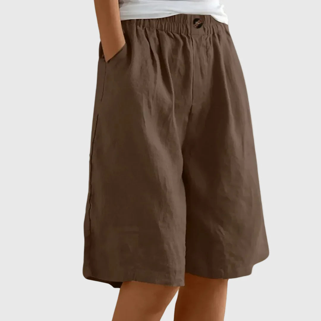 Maegan | Pantalones Cortos de Lino