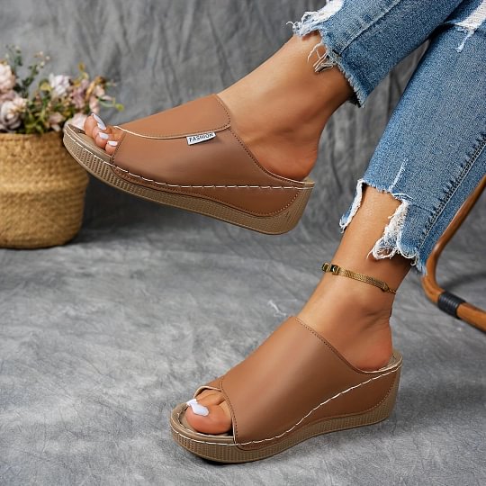 Merilyn | Sandalias Cómodas de Piel con Suela Gruesa y Apoyo del Arco Plantar