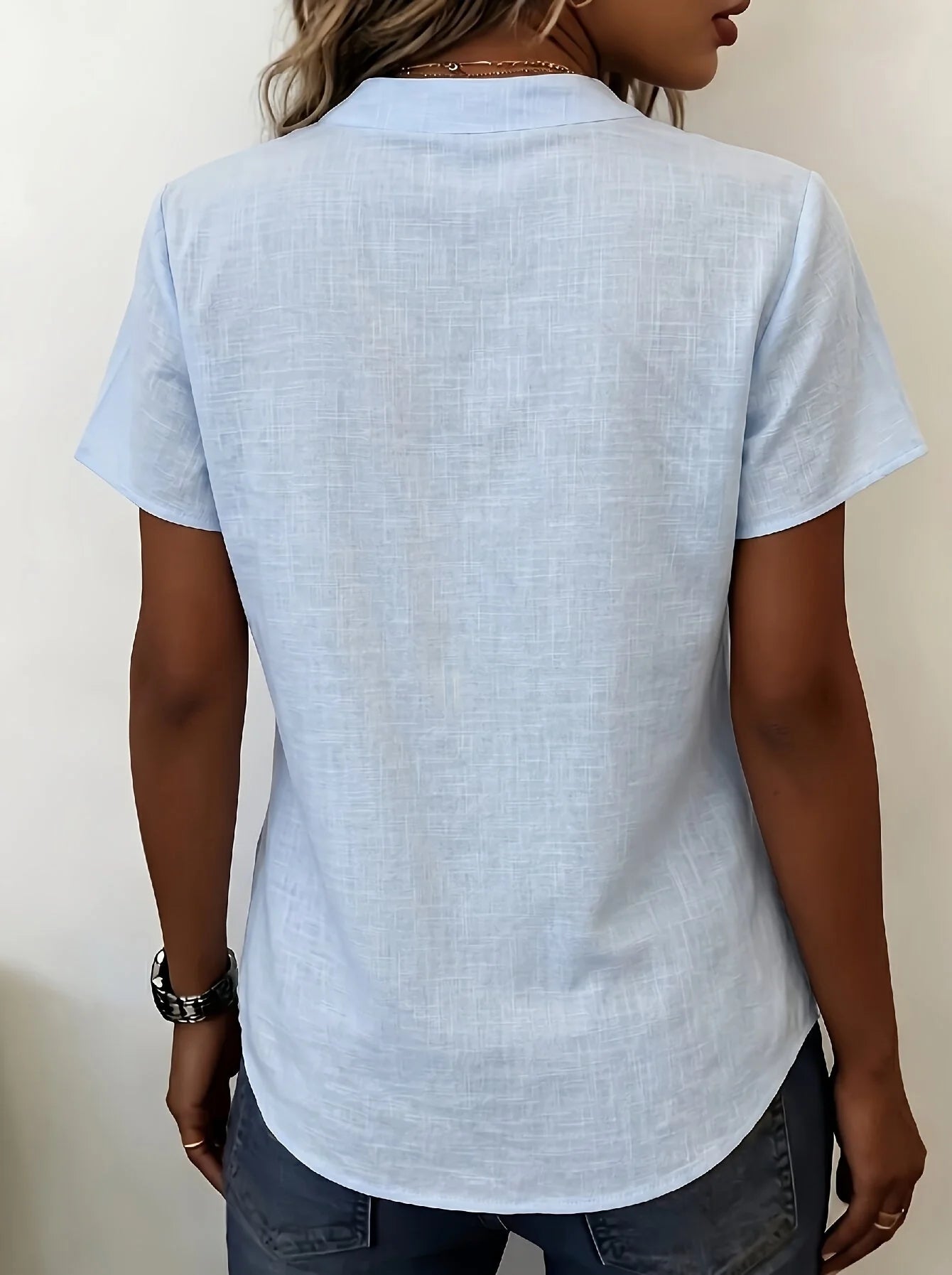 Sarika | Blusa de Manga Corta con Botones