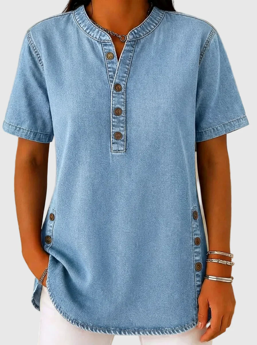 Julina | Camisa Vaquera de Corte Holgado