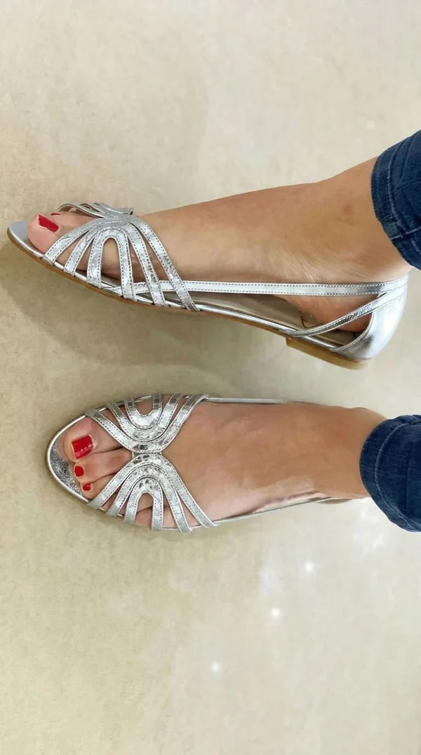 Eleonora | Sandalias Doradas con Brillo de Verano