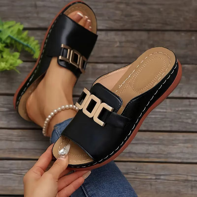 Larissa | Sandalias Cómodas de Cuña para Mujer