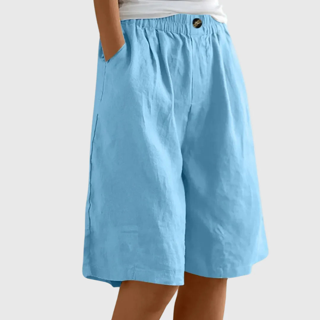 Maegan | Pantalones Cortos de Lino