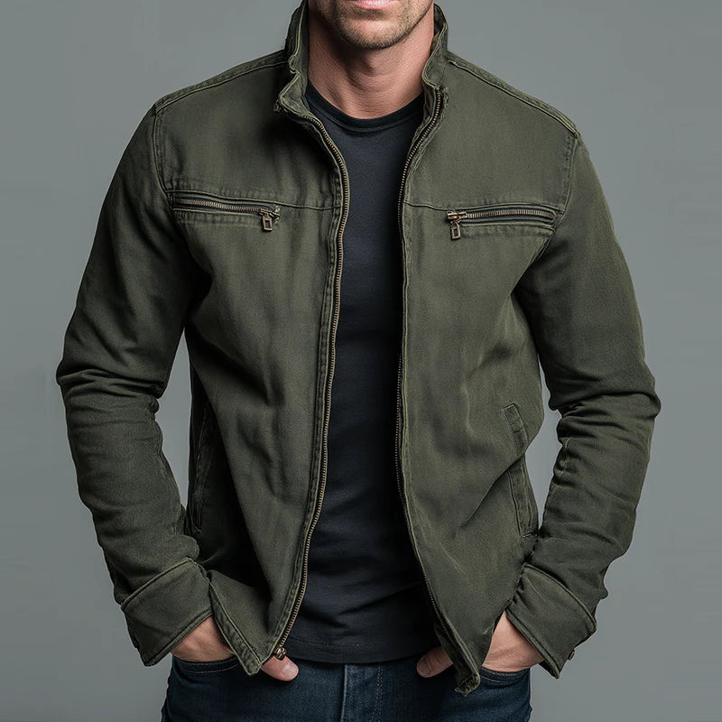 Nereo | Chaqueta Vintage de Algodón con Cremallera