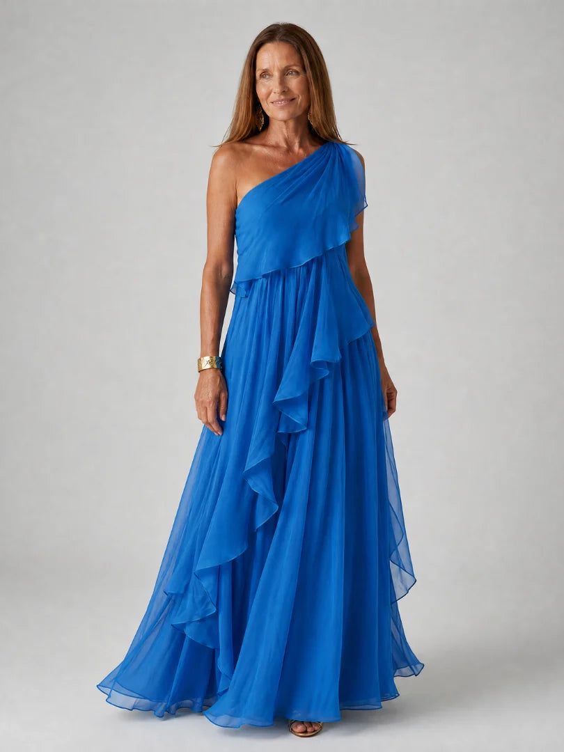 Seyma | Vestido Largo con Volantes