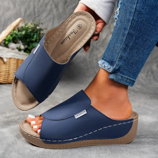 Merilyn | Sandalias Cómodas de Piel con Suela Gruesa y Apoyo del Arco Plantar