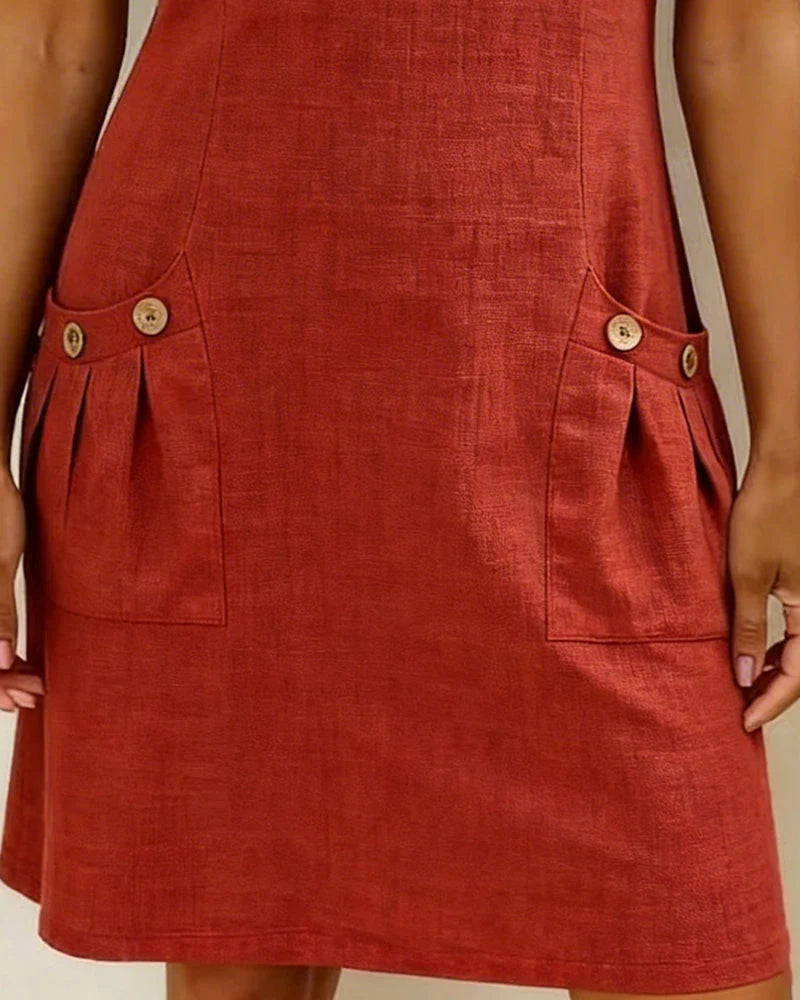 Claudia | Vestido de Algodón con Cremallera