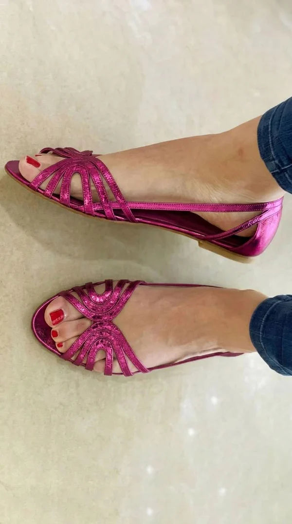 Eleonora | Sandalias Doradas con Brillo de Verano