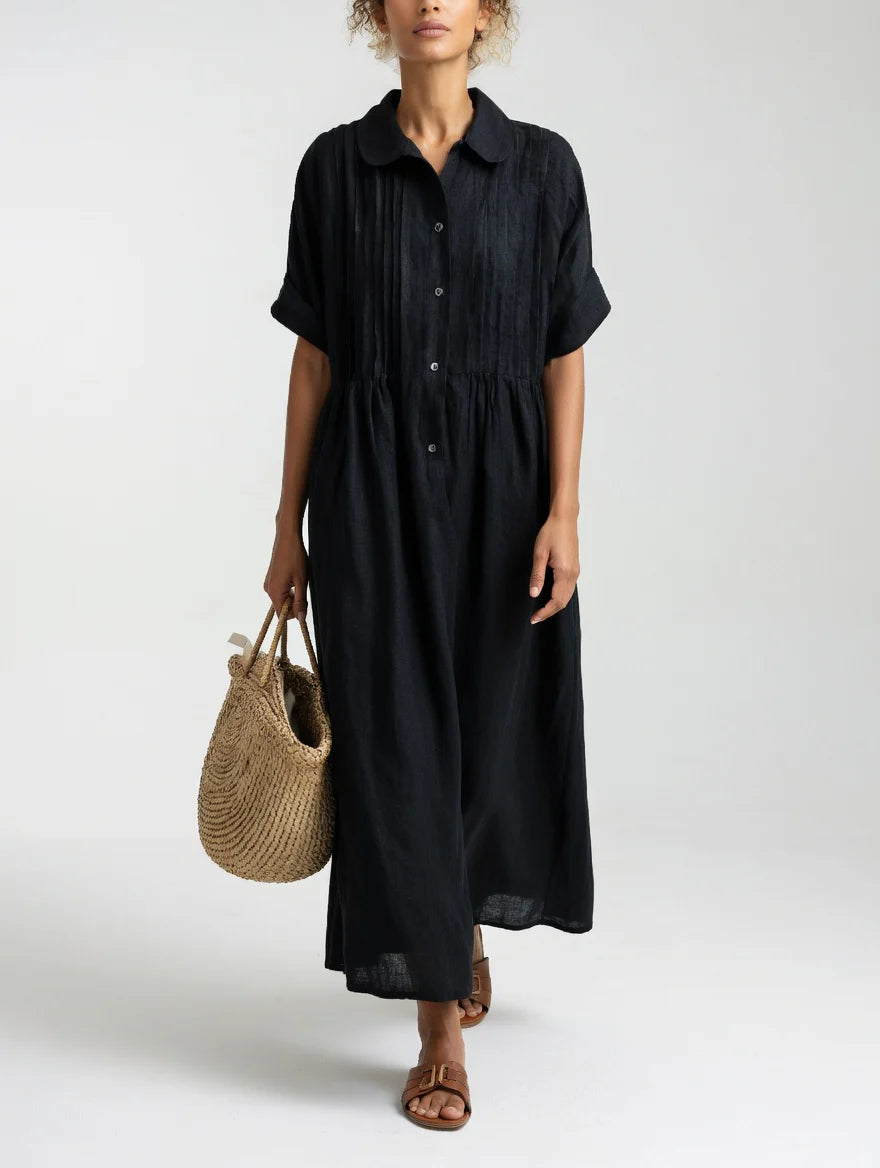 Lysandra | Vestido Camisero de Lino para Verano